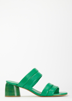 Зеленые мюли Halmanera Rock Yourself Goss на устойчивом каблуке, фото
